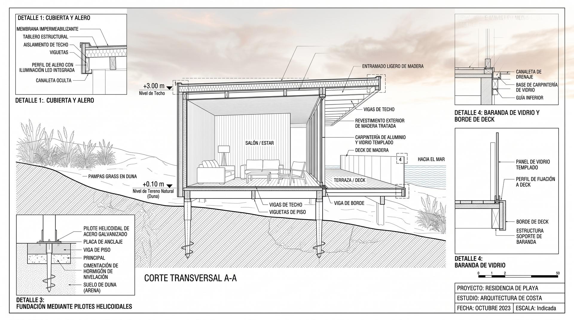 Plano 01 de Casa del horizonte